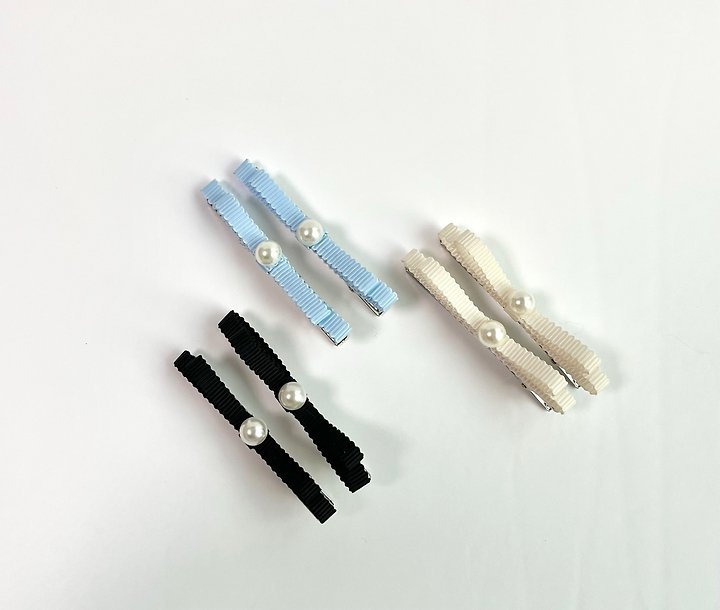 Kayla Pearl Ribbon Pin (2set) by Eeiitt for Women - view 2