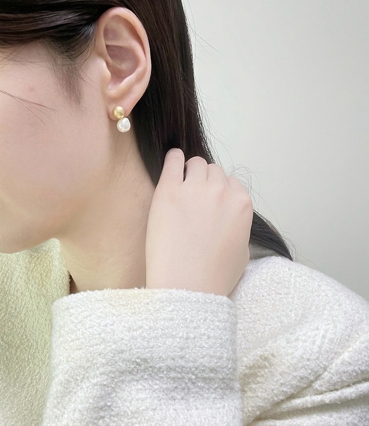 Doublie Pearl Earrings by Eeiitt for Women - view 10