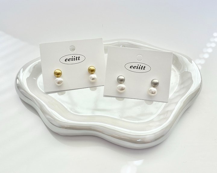 Doublie Pearl Earrings by Eeiitt for Women - view 6