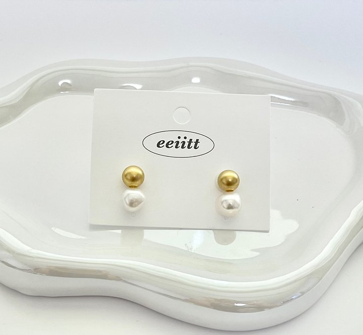 Doublie Pearl Earrings by Eeiitt for Women - view 8