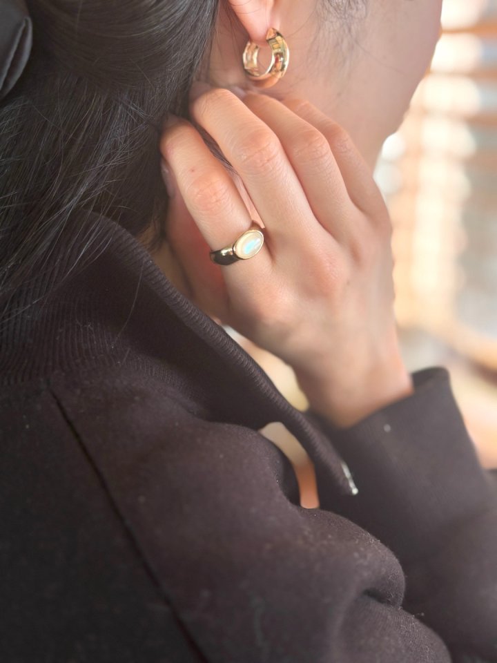 Oval Gemstone Ring by Eeiitt for Women - view 10