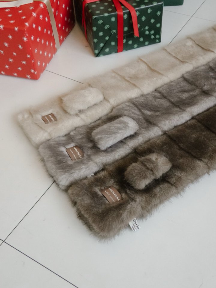 Wool Fur Muffler Scarf by Eeiitt for Women - view 6