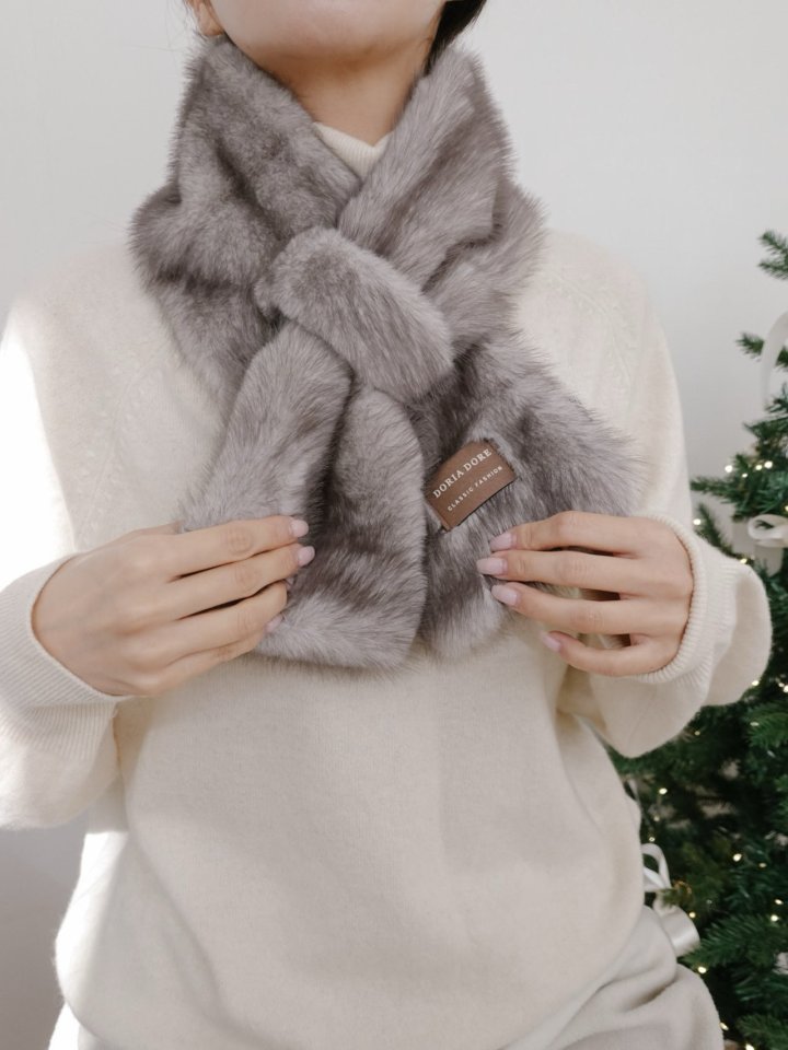 Wool Fur Muffler Scarf by Eeiitt for Women - view 10