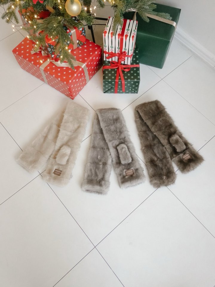 Wool Fur Muffler Scarf by Eeiitt for Women - view 8