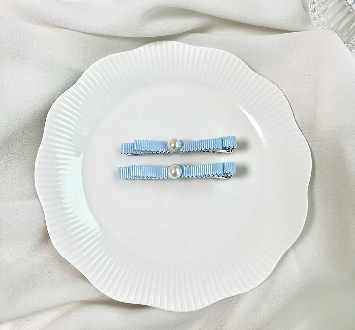 Kayla Pearl Ribbon Pin (2set) by Eeiitt for Women - view 5