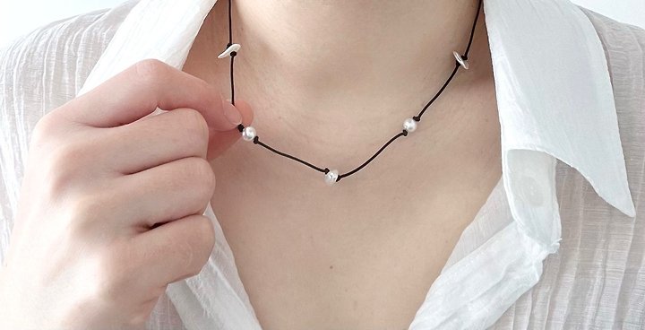 Point Pawbe Pearl Necklace by Eeiitt for Women - view 8