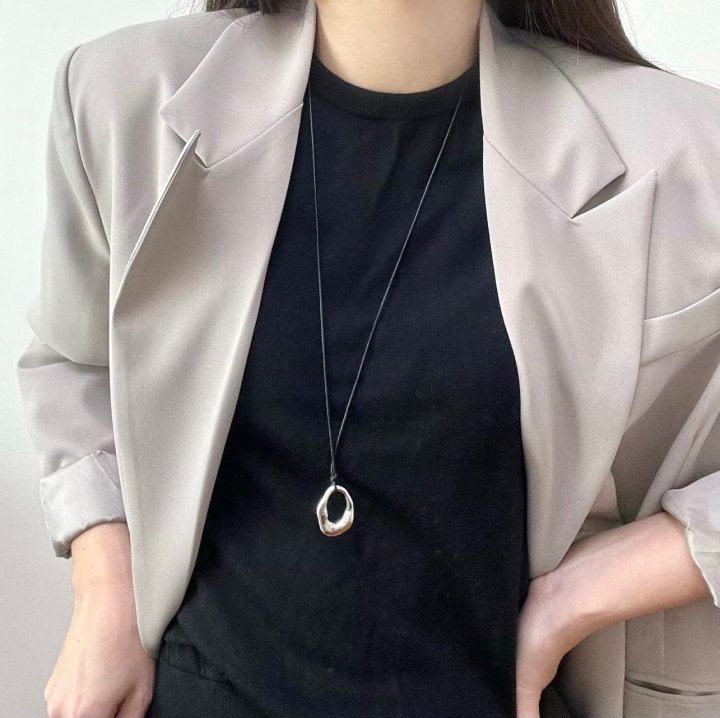 Tratata Round Surgical Long Necklace by Eeiitt for Women - view 1