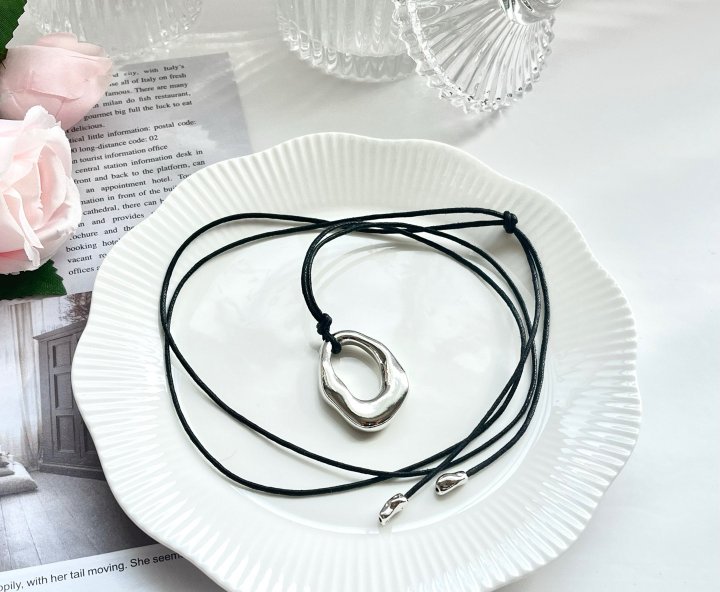 Tratata Round Surgical Long Necklace by Eeiitt for Women - view 3
