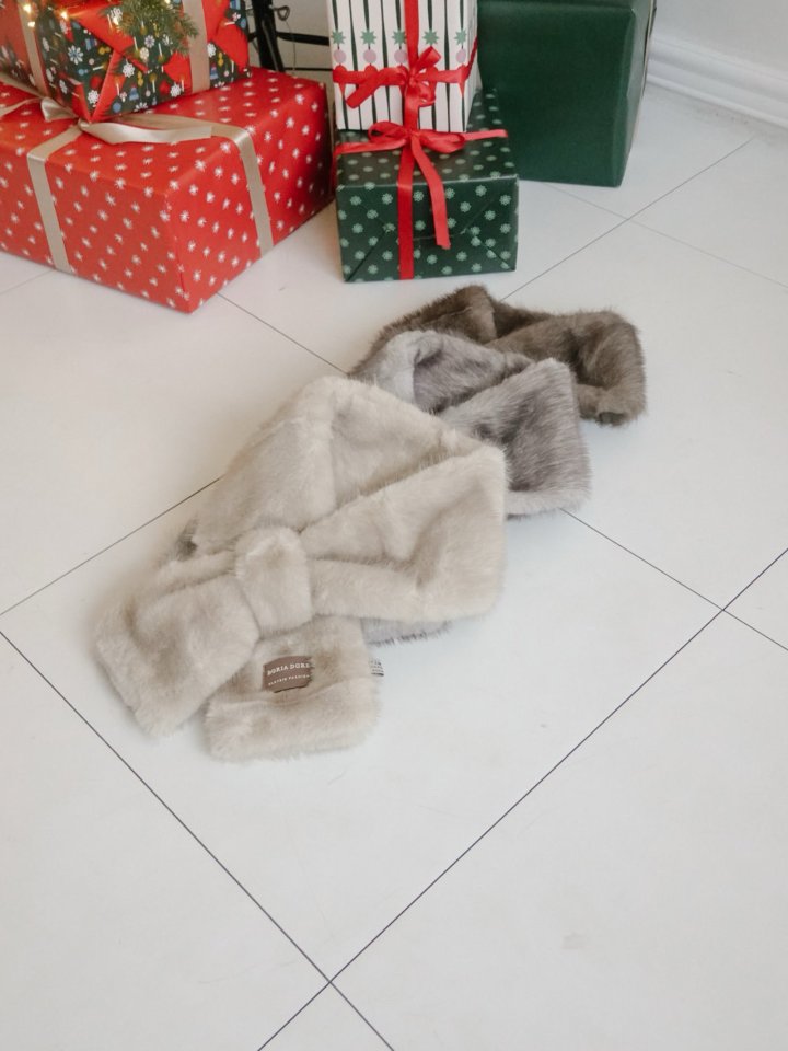 Wool Fur Muffler Scarf by Eeiitt for Women - view 3
