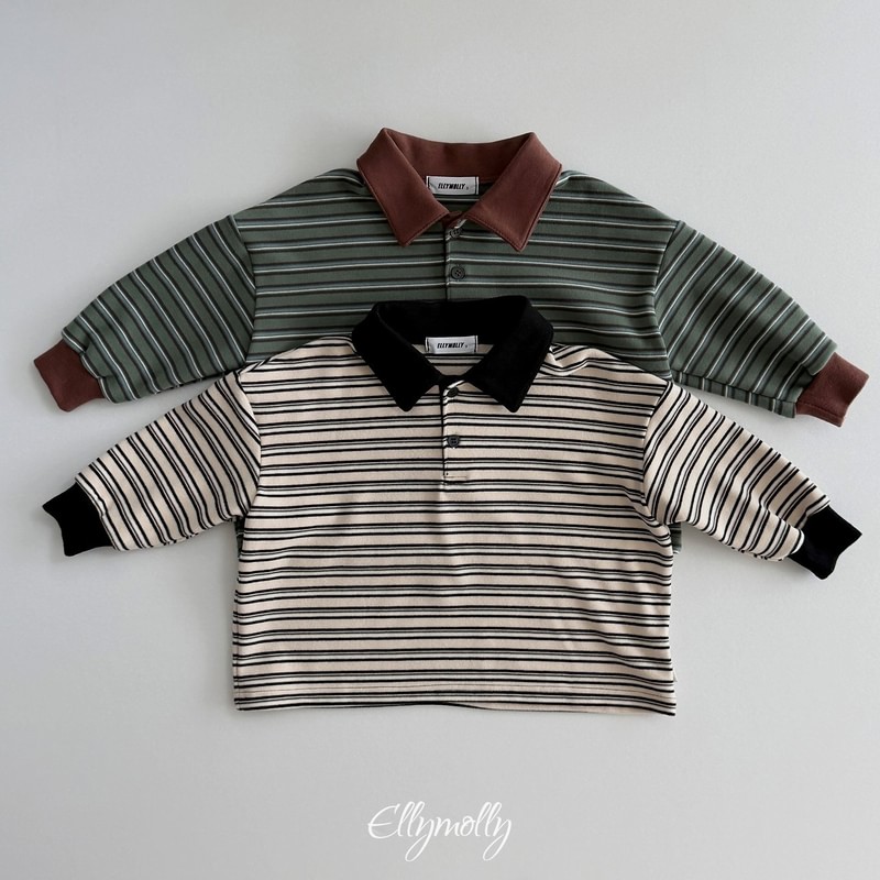 Click Peach Collar Tee by Ellymolly for Child - view 1