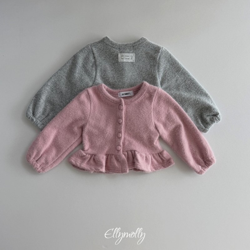 Snowflake Ribbed Frill Cardigan by Ellymolly for Child - view 1