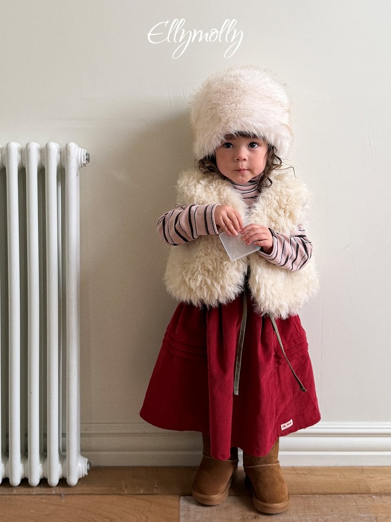 Pompom Corduroy Skirt by Ellymolly for Child - view 8