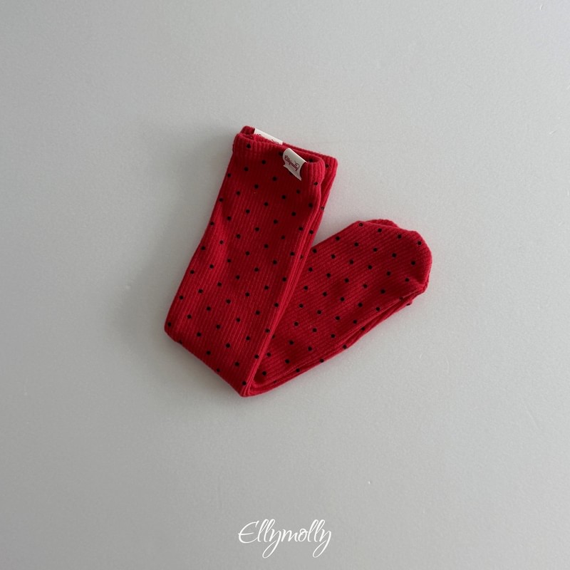 Dot Ribbed Fleeced Socks by Ellymolly for Child - view 8