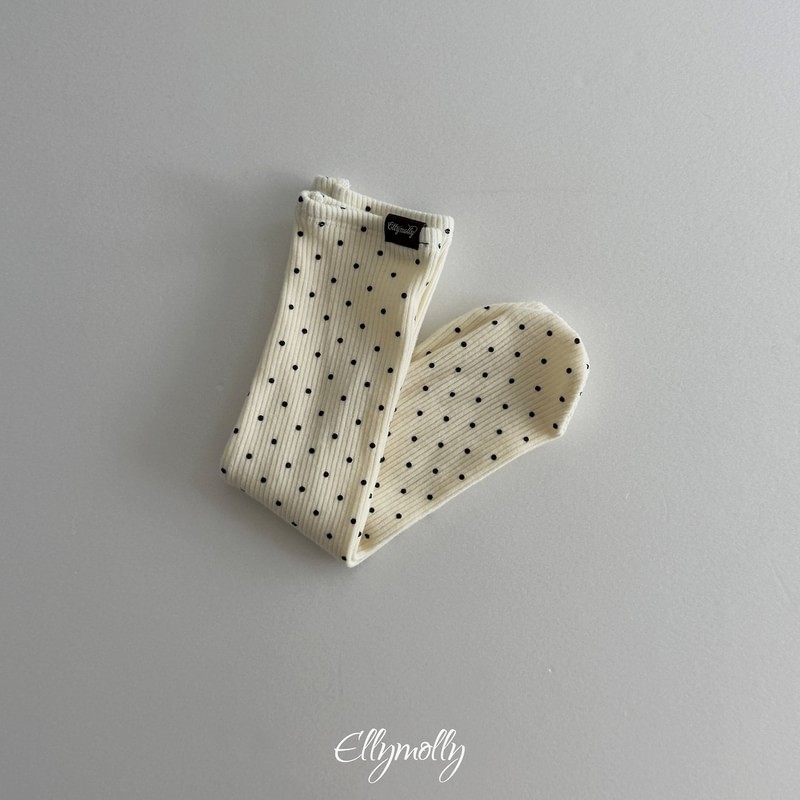 Dot Ribbed Fleeced Socks by Ellymolly for Child - view 9