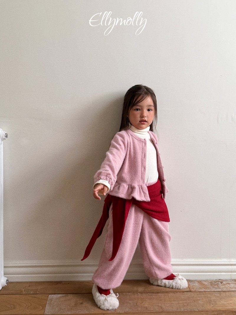 Snowflake Ribbed Frill Cardigan by Ellymolly for Child - view 9