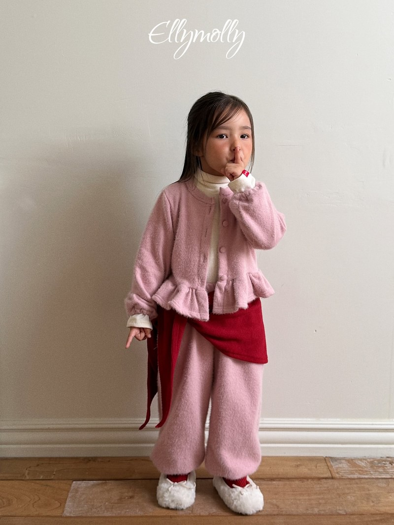 Snowflake Ribbed Frill Cardigan by Ellymolly for Child - view 10