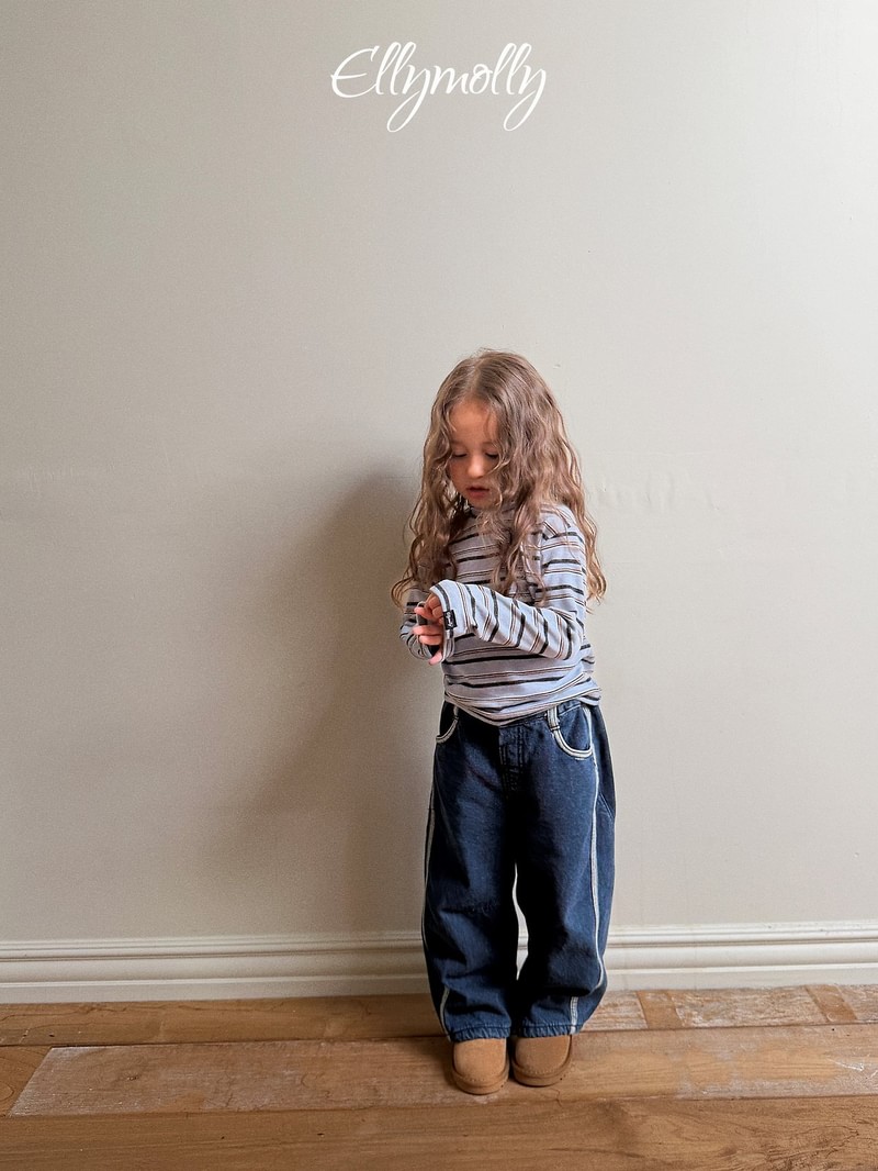 Snow Warmer Mock Neck Tee (Striped) by Ellymolly for Child - view 12