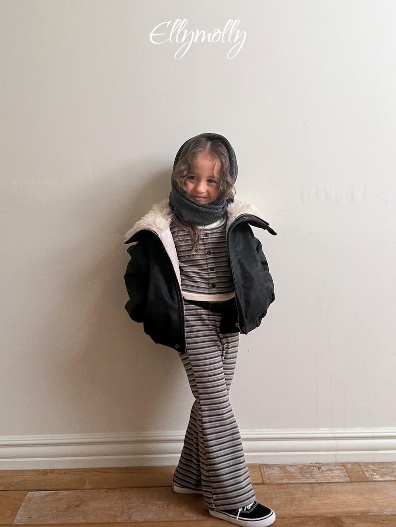 Big Collar Shirring Jacket by Ellymolly for Child - view 10