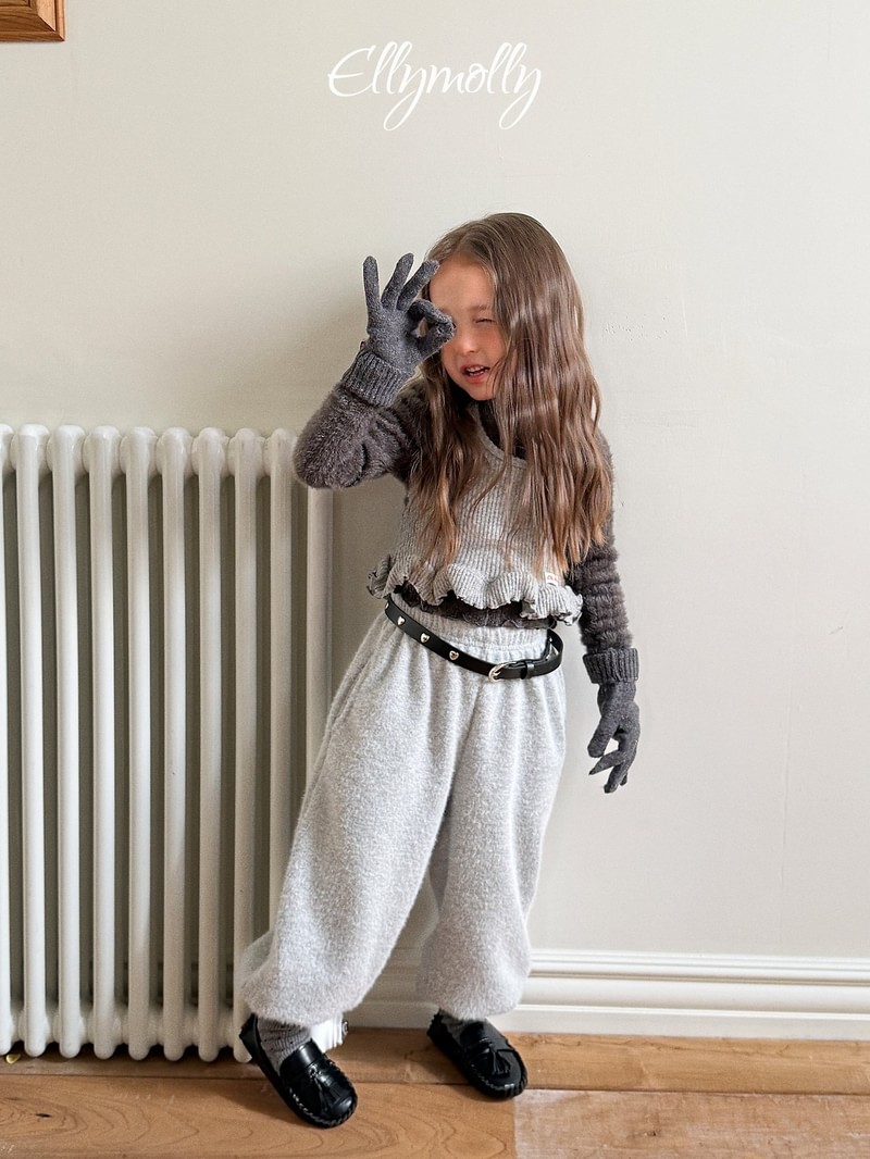 Snowflake Ribbed Jogger Pants by Ellymolly for Child - view 5