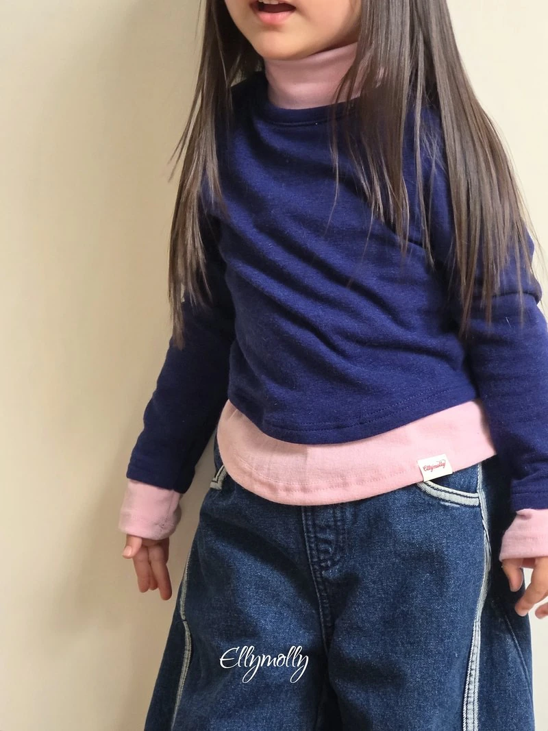 Brush Color Block Mock Neck Tee by Ellymolly for Child - view 12