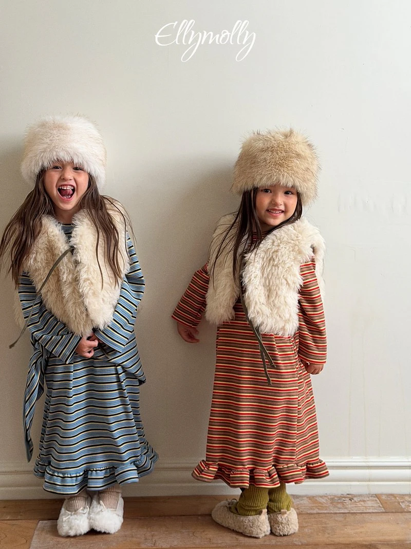 Fleece Frill Long Dress by Ellymolly for Child - view 4