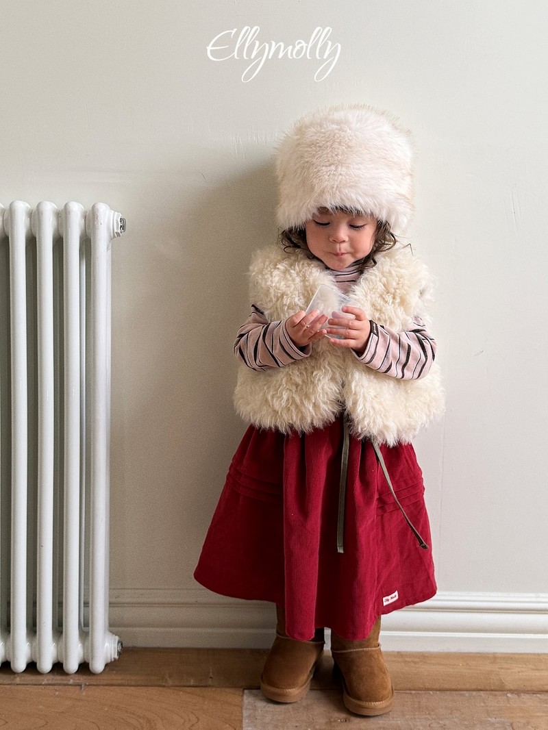 Pompom Corduroy Skirt by Ellymolly for Child - view 6