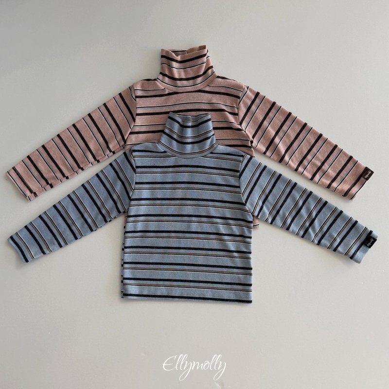 Snow Warmer Mock Neck Tee (Striped) by Ellymolly for Child - view 1
