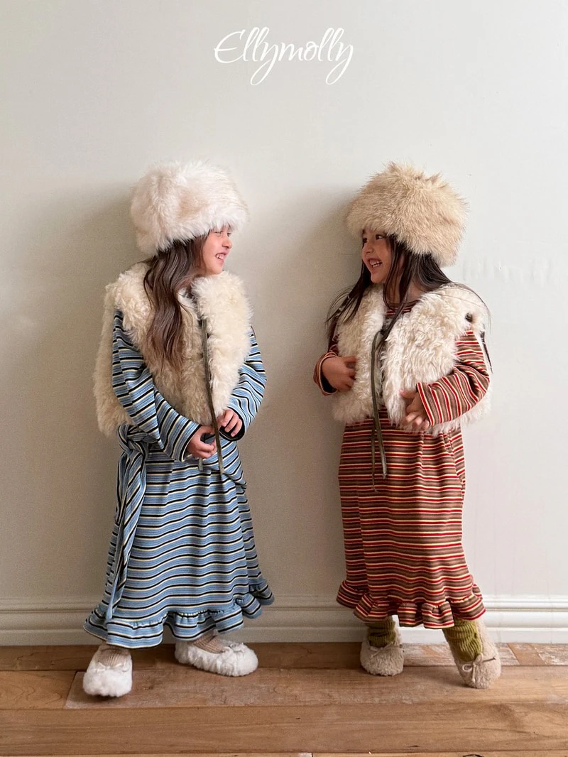 Fleece Frill Long Dress by Ellymolly for Child - view 7