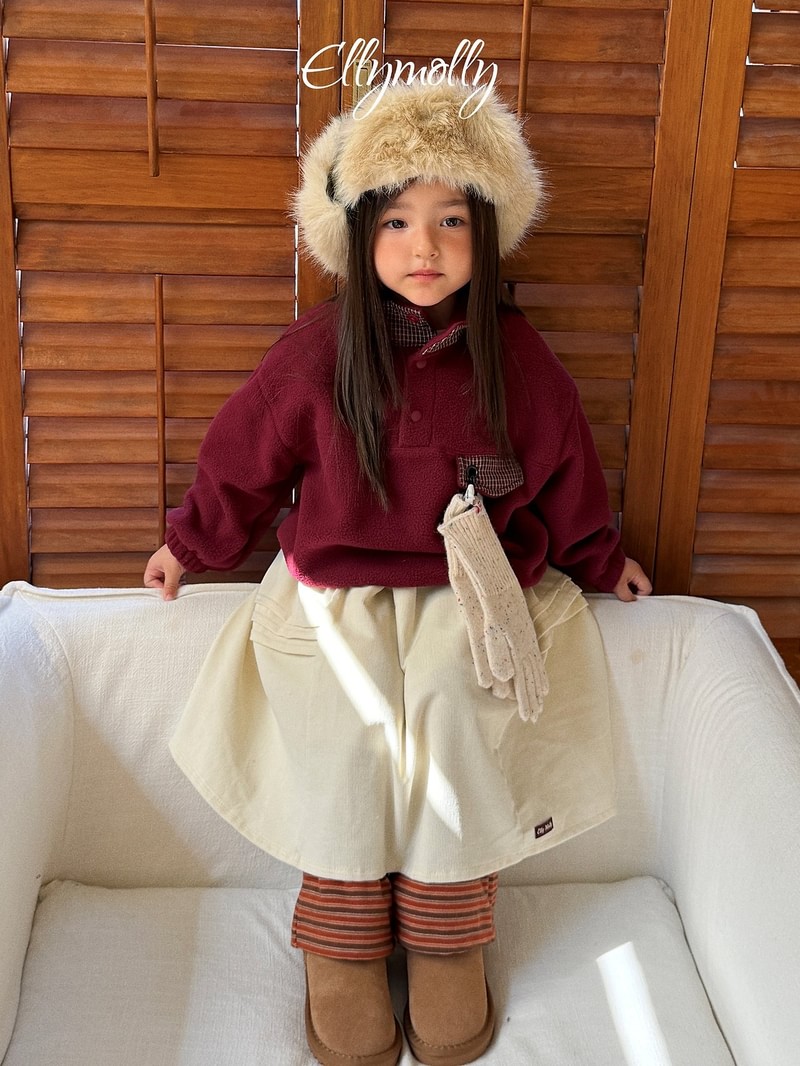 Pompom Corduroy Skirt by Ellymolly for Child - view 10