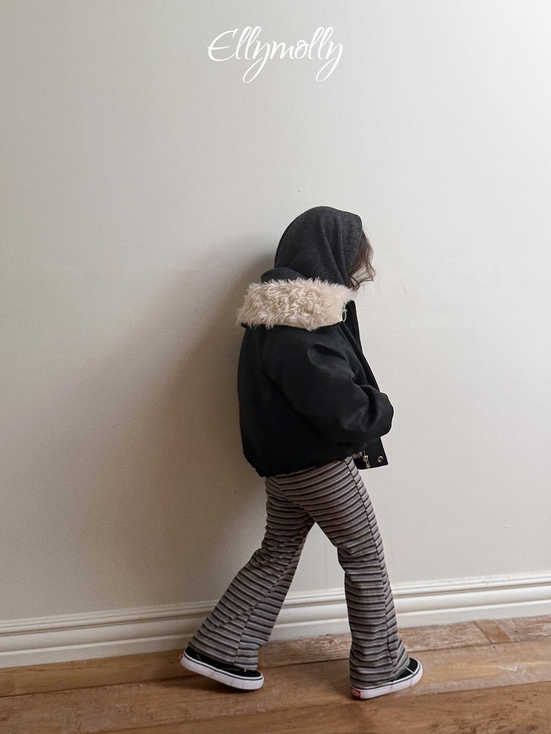 Latte Striped Bootcut Pants by Ellymolly for Child - view 5