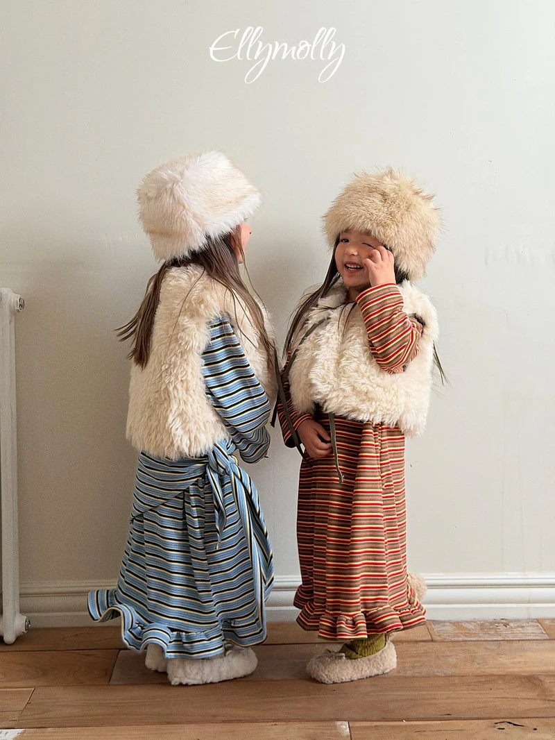 Fleece Frill Long Dress by Ellymolly for Child - view 9