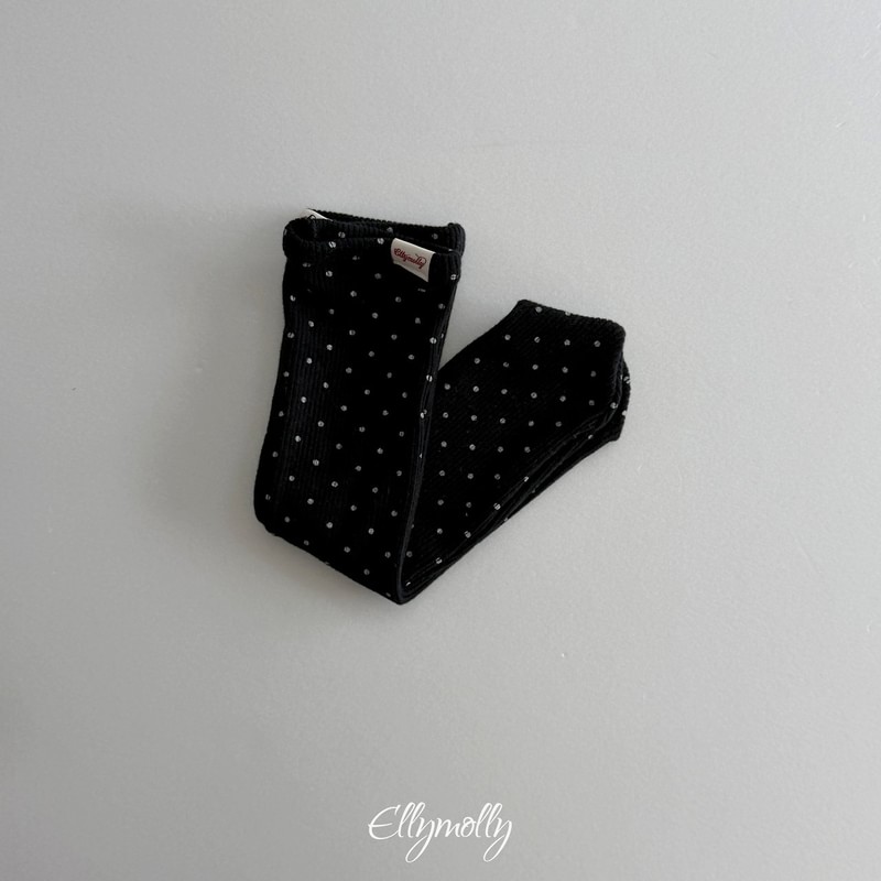 Dot Ribbed Fleeced Socks by Ellymolly for Child - view 6