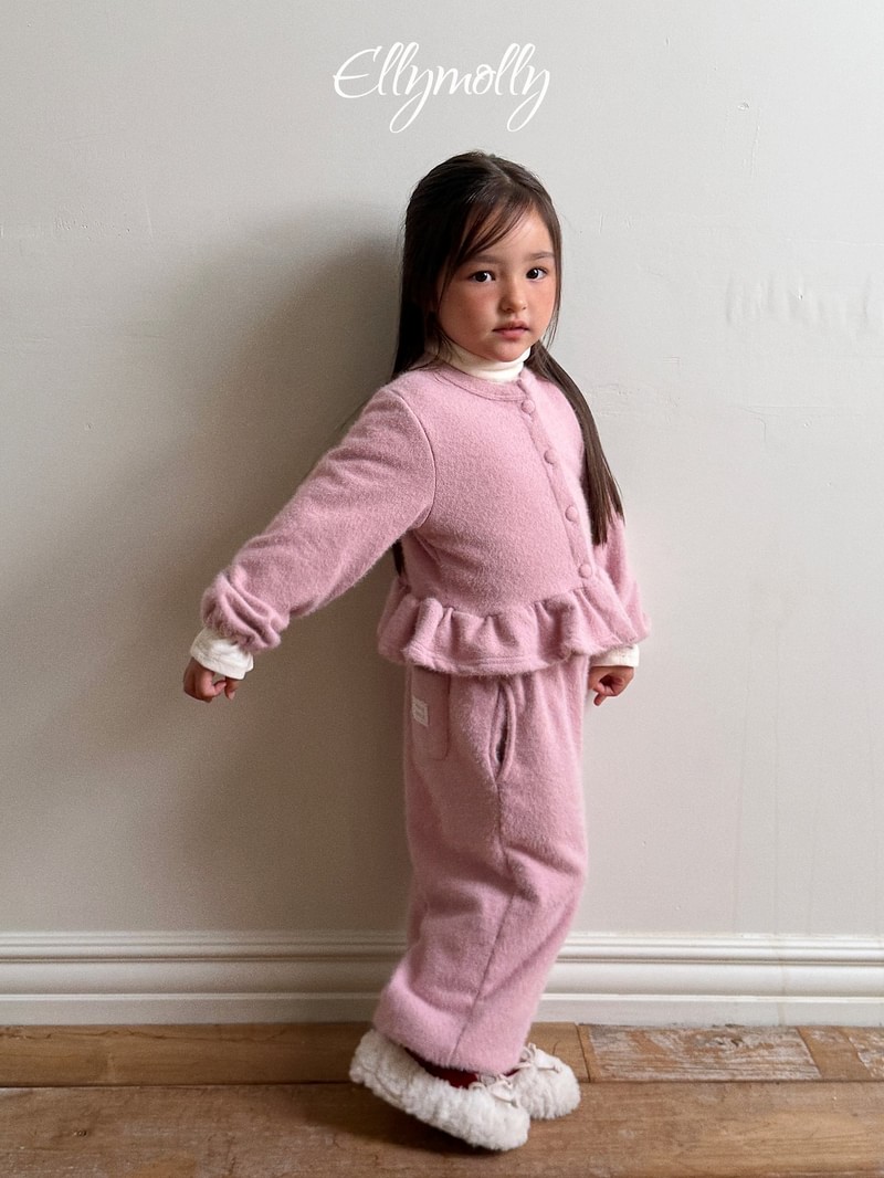Snowflake Ribbed Frill Cardigan by Ellymolly for Child - view 4