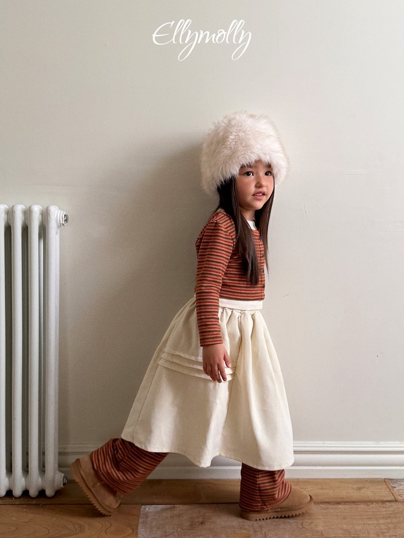 Pompom Corduroy Skirt by Ellymolly for Child - view 11