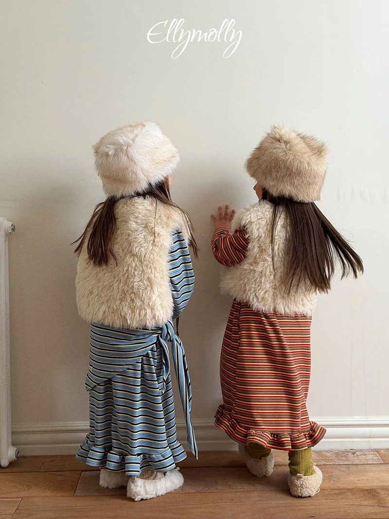Fleece Frill Long Dress by Ellymolly for Child - view 10