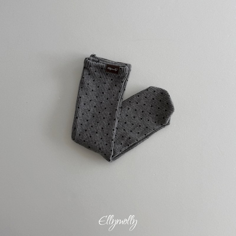 Dot Ribbed Fleeced Socks by Ellymolly for Child - view 7
