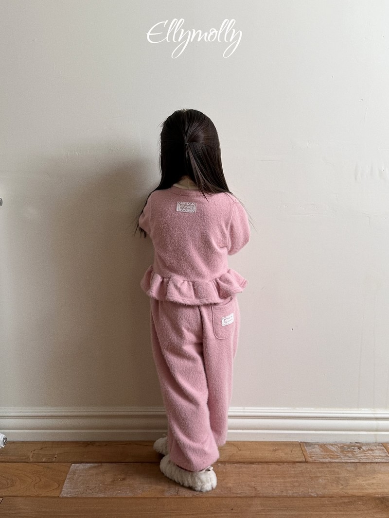 Snowflake Ribbed Frill Cardigan by Ellymolly for Child - view 5