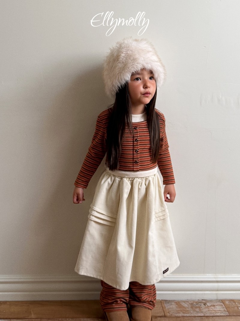 Pompom Corduroy Skirt by Ellymolly for Child - view 12