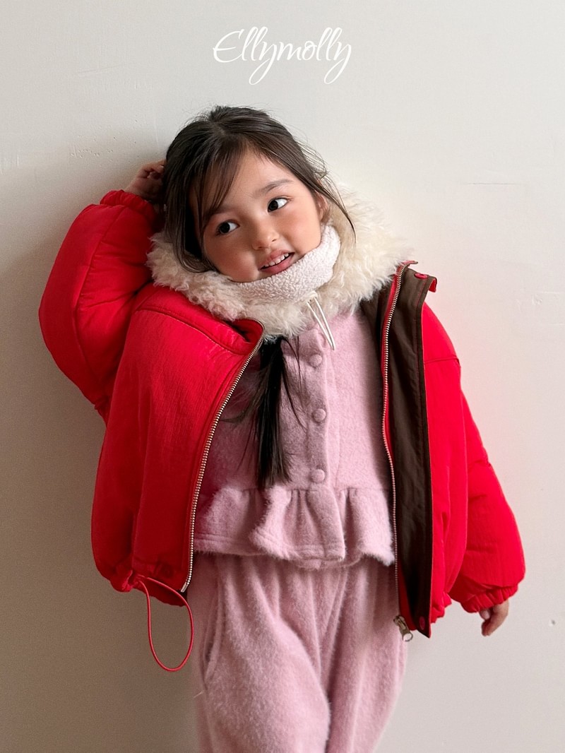 Snowflake Ribbed Frill Cardigan by Ellymolly for Child - view 8