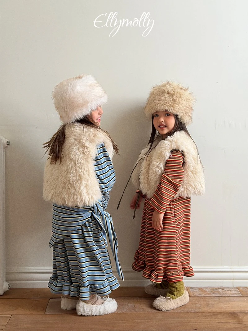 Fleece Frill Long Dress by Ellymolly for Child - view 11