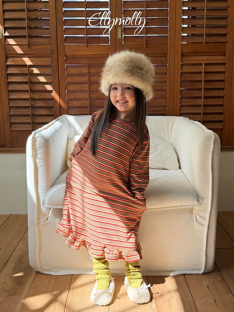 Fleece Frill Long Dress by Ellymolly for Child - view 12