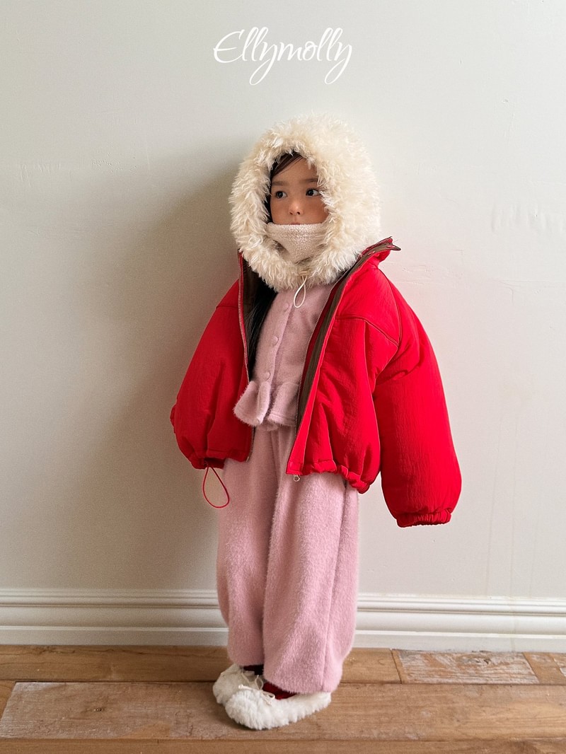 Snowflake Ribbed Frill Cardigan by Ellymolly for Child - view 7