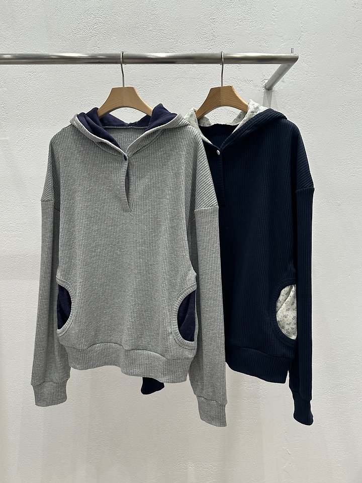 Waffle Hooded Sweatshirt by Flash for Women - view 12