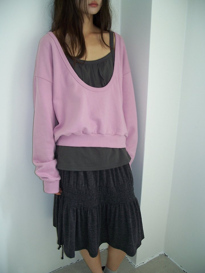 Color U-Neck Sweatshirt by Flash for Women - view 9