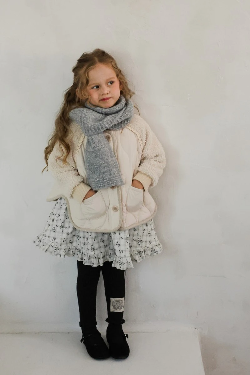 Noel Quilted Jacket (Beige) by Flo for Child - view 9