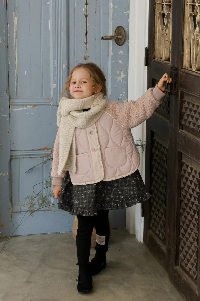 Noel Quilted Jacket (Pink) by Flo for Child - view 1