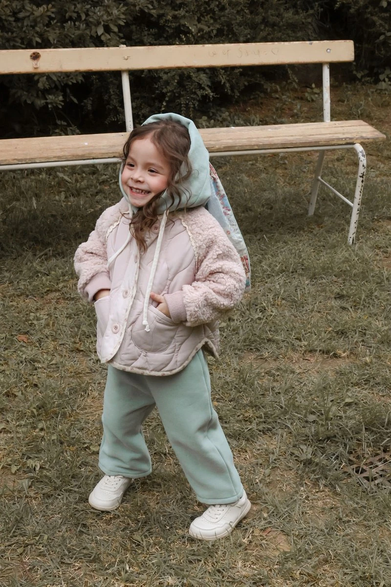 Noel Quilted Jacket (Pink) by Flo for Child - view 12