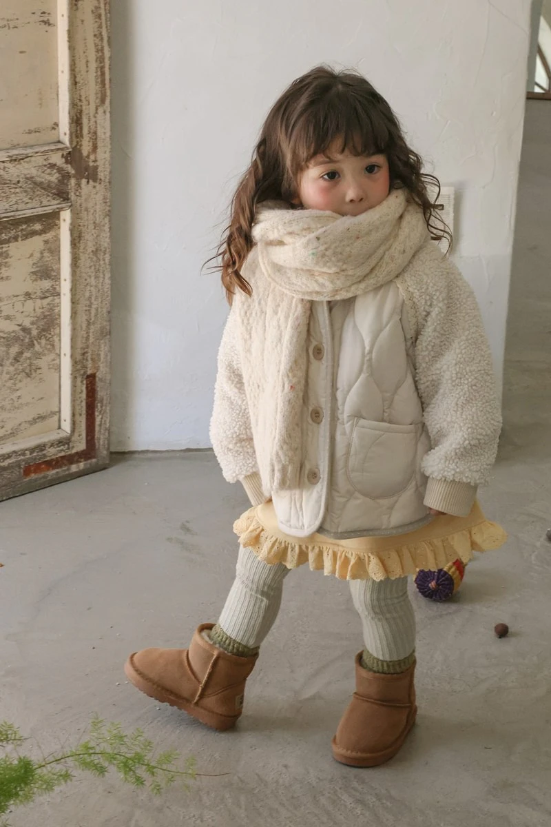 Noel Quilted Jacket (Beige) by Flo for Child - view 5