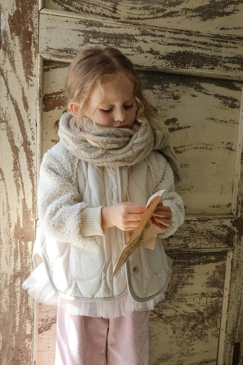 Noel Quilted Jacket (Beige) by Flo for Child - view 7