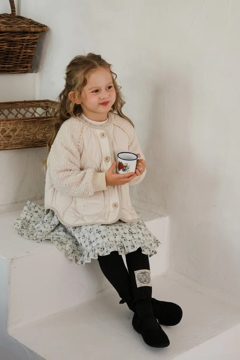 Noel Quilted Jacket (Beige) by Flo for Child - view 10